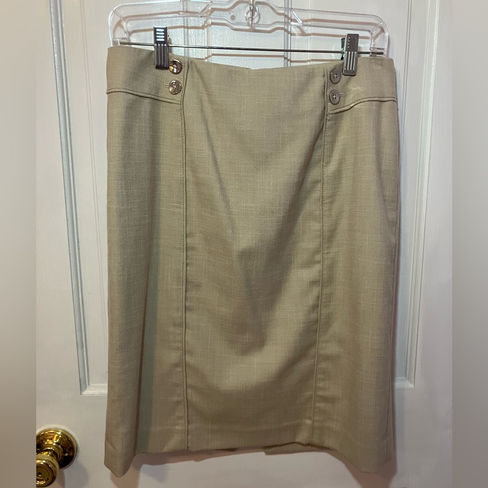 White House Black Market Tan Pencil Skirt - Size 6